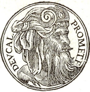 Девкаліон — зображення, подане у "Promptuarii Iconum Insigniorum "