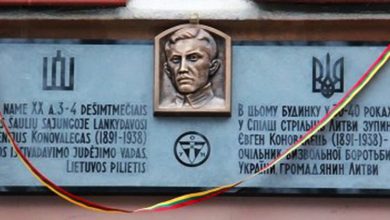 У литовському місті Каунасі відкрили пам’ятну дошку на честь Євгена Коновальця