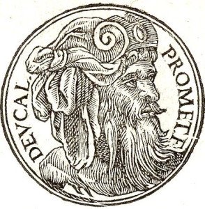 Девкаліон — зображення, подане у "Promptuarii Iconum Insigniorum "