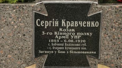 На могилі козака Кравченка встановили петлюрівського хреста