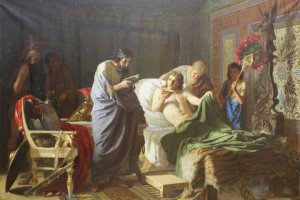 Генріх Семирадський, «Довіра Александра Македонського до лікаря Філіпу », 1870