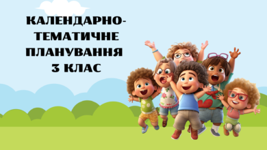 Календарно-тематичне планування 3 клас-Шкільне життя