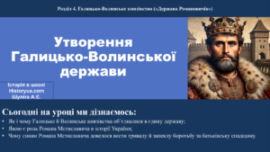 Утворення Галицько-Волинської держави-Історія в школі