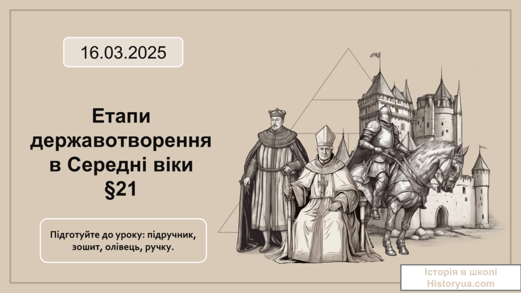 Етапи державотворення в Середні віки -Історія в школі