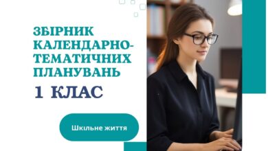 Збірник календарно-тематичних планувань для 1 класу-Шкільне життя