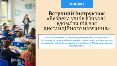 Вступний інструктаж-Шкільне життя