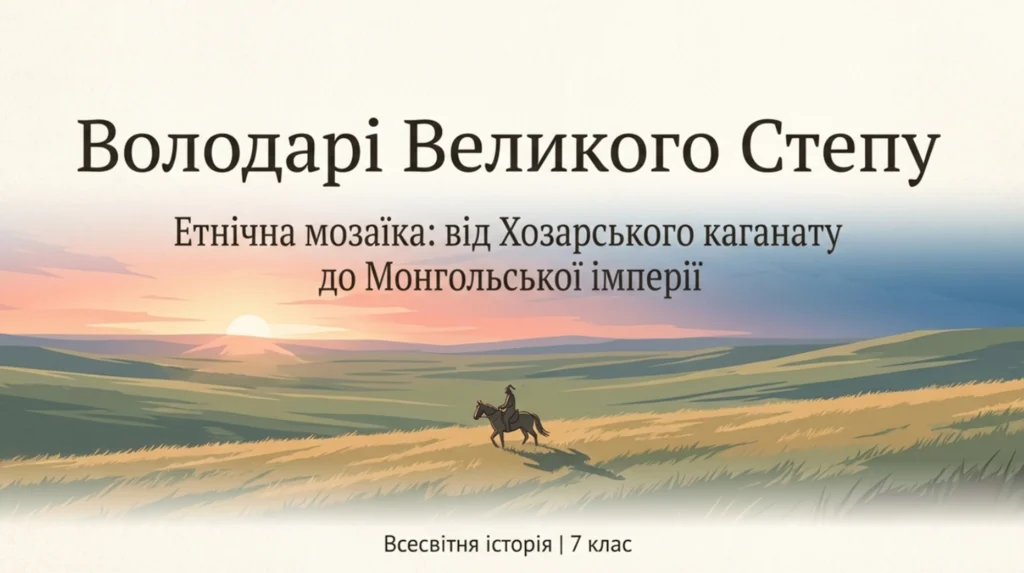 Володарі Великого Степу-Історія в школі