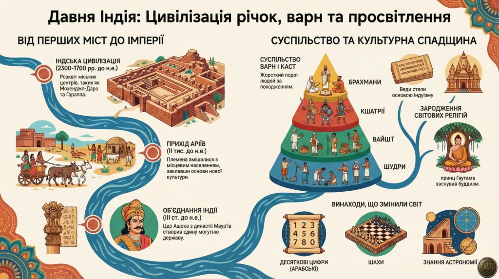 Інфографіка. Давня Індія-Історія в школі